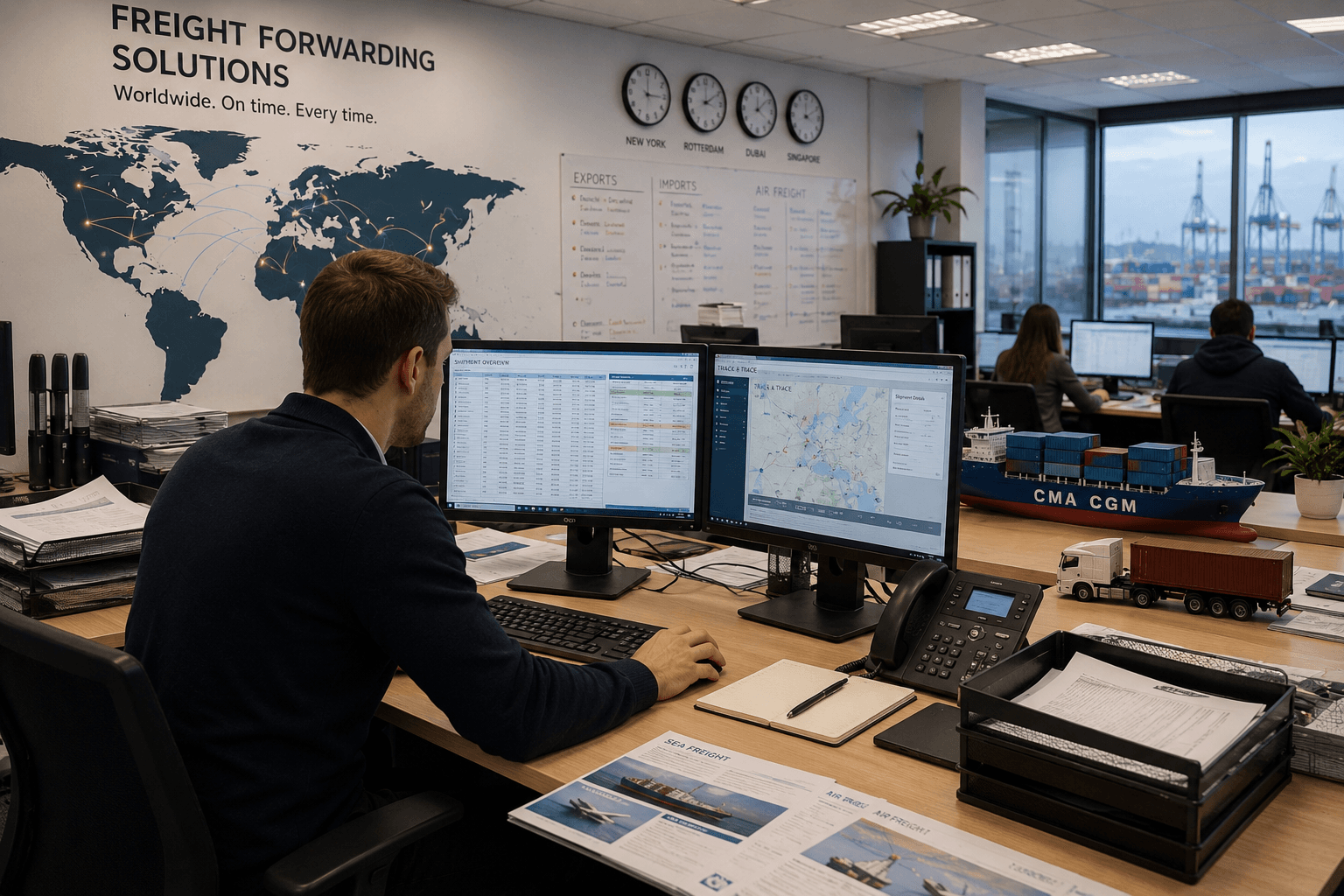 Freight forwarding planning and partner coordination