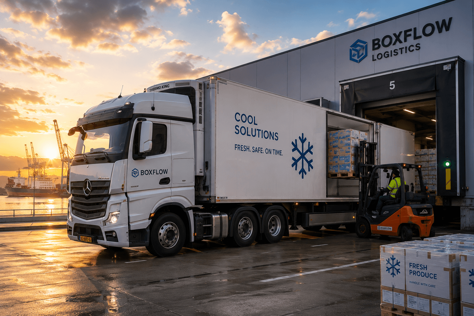 Refrigerated transport truck for cold-chain logistics